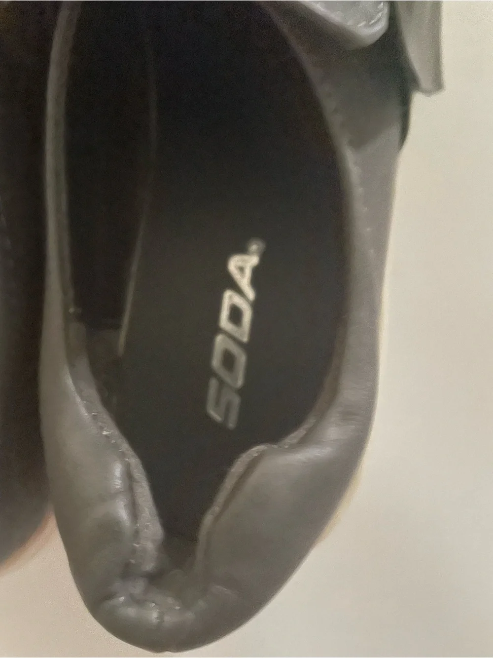 SODA Women’s Charcoal Gray Faux Leather Oversized Bow Slip-On Shoes